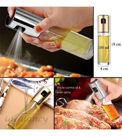 Stainless Steel Olive Oil Vinegar Sprayer Oil Spray Bottle 100ml